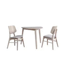 New Classic Furniture,Oscar 3-Piece Wood Dining Set, White Ash