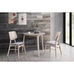 New Classic Furniture, Set da pranzo Oscar in 3 pezzi in legno, Frassino bianco