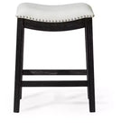 Sgabello da bancone Maven Lane Adrien senza schienale con rivestimento in tessuto, 26"