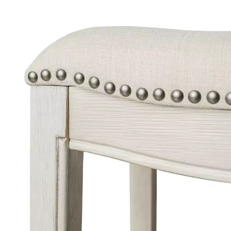 Sgabello da bancone Maven Lane Adrien senza schienale con rivestimento in tessuto, 26"