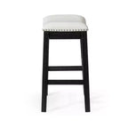 Sgabello da bancone Maven Lane Adrien senza schienale con rivestimento in tessuto, 26"