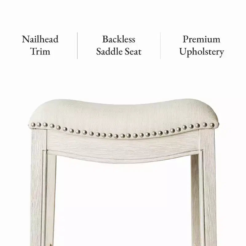 Sgabello da bancone Maven Lane Adrien senza schienale con rivestimento in tessuto, 26"