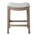 Sgabello da bancone Maven Lane Adrien senza schienale con rivestimento in tessuto, 26"
