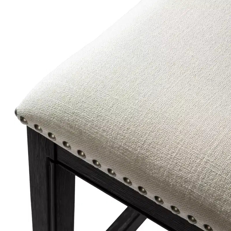 Sgabello da bancone Maven Lane Adrien senza schienale con rivestimento in tessuto, 26"