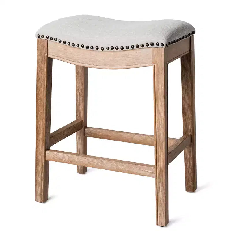 Sgabello da bancone Maven Lane Adrien senza schienale con rivestimento in tessuto, 26"