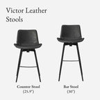 Sgabello da bancone Maven Lane Victor in similpelle, altezza 66 cm