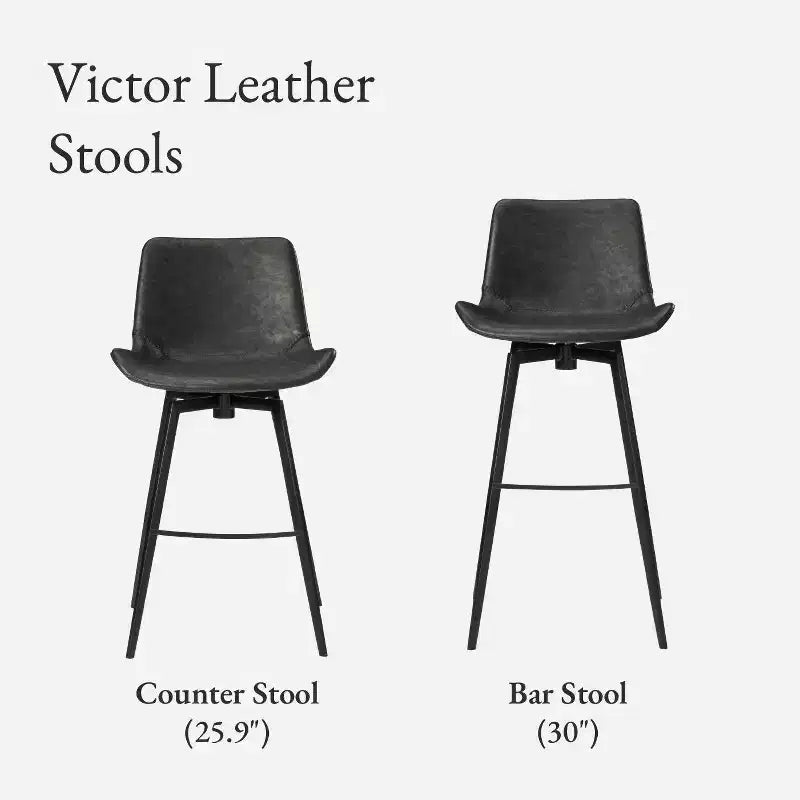 Sgabello da bancone Maven Lane Victor in similpelle, altezza 66 cm