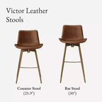 Sgabello da bancone Maven Lane Victor in similpelle, altezza 66 cm