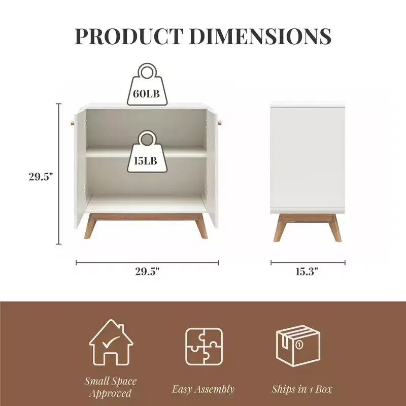 Mobiletto d'accento in stile scandinavo Ren Home Leva