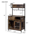 Mobile per Cani con Ripiani, Scaffale da Cucina per Animali Domestici con Gabbia per Cani, Mobile Bar per Cani per Soggiorno e Ingresso