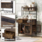 Mobile per Cani con Ripiani, Scaffale da Cucina per Animali Domestici con Gabbia per Cani, Mobile Bar per Cani per Soggiorno e Ingresso
