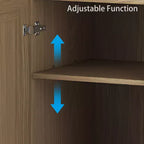 Mobiletto d'accento in legno 62x62x16 cm in colore naturale, organizer contenitore con ripiani regolabili per cucina, camera da letto, ingresso, soggiorno, sala da pranzo