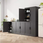 Mobiletto con ripiani regolabili 31x124x16 in legno nero per cucina, camera da letto, ingresso, soggiorno e sala da pranzo