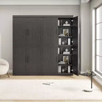 Mobiletto con ripiani regolabili 31x124x16 in legno nero per cucina, camera da letto, ingresso, soggiorno e sala da pranzo