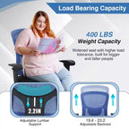 BestMassage Sedia da Ufficio Ergonomica per Persone Robuste Fino a 180 kg, Sedia da Scrivania in Rete per Persone di Taglia Forte