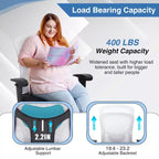 BestMassage Sedia da Ufficio Ergonomica per Persone Robuste Fino a 180 kg, Sedia da Scrivania in Rete per Persone di Taglia Forte