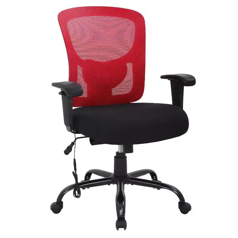 BestMassage Sedia da Ufficio Ergonomica per Persone Robuste Fino a 180 kg, Sedia da Scrivania in Rete per Persone di Taglia Forte