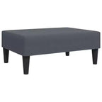 vidaXL Set Divano Letto Convertibile a 2 Pezzi con Poggiapiedi in Lussuoso Velluto Grigio Scuro, Mobile Versatile per Soggiorno o Salotto