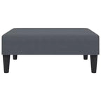 vidaXL Set Divano Letto Convertibile a 2 Pezzi con Poggiapiedi in Lussuoso Velluto Grigio Scuro, Mobile Versatile per Soggiorno o Salotto