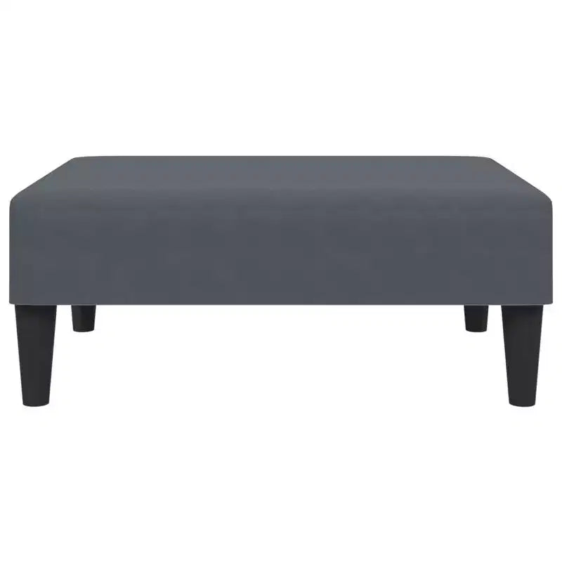 vidaXL Set Divano Letto Convertibile a 2 Pezzi con Poggiapiedi in Lussuoso Velluto Grigio Scuro, Mobile Versatile per Soggiorno o Salotto