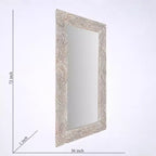 GDFStudio Cheryl Specchio Rettangolare a Figura Intera Intagliato a Mano in Legno Massello 72 Retro