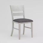 Set tavolo da pranzo VECELO in stile rustico, tavolo in legno di gomma con 4/6 sedie imbottite, grigio