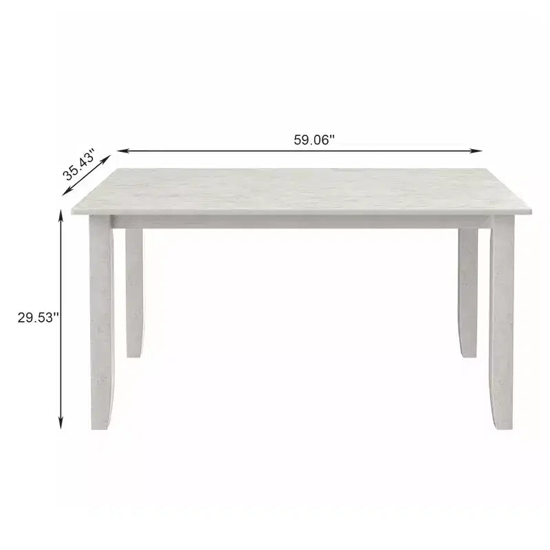 Set tavolo da pranzo VECELO in stile rustico, tavolo in legno di gomma con 4/6 sedie imbottite, grigio
