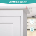 Sandinrayli 10 Gal. Cestone per la Biancheria Inclinabile Contenitore per la Spazzatura da Cucina in Legno con Sportello ad Angolo Regolabile
