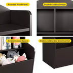 Acekool Scaffale portaoggetti a 3 livelli per giocattoli per bambini, libreria con 5 scomparti, scaffale per giocattoli e libri per camera da letto, sala giochi o aula, marrone