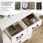 Comò per camera da letto con 6 cassetti, cassettiera alta grigia da 45 con spazio contenitivo, cassettiera grande per armadio, mobiletto contenitore in legno per ingresso