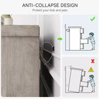 Comò per camera da letto con 6 cassetti, cassettiera alta grigia da 45 con spazio contenitivo, cassettiera grande per armadio, mobiletto contenitore in legno per ingresso