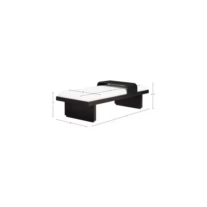 Meridian Furniture, Panca in tessuto ciniglia Arlington