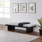 Meridian Furniture, Panca in tessuto ciniglia Arlington
