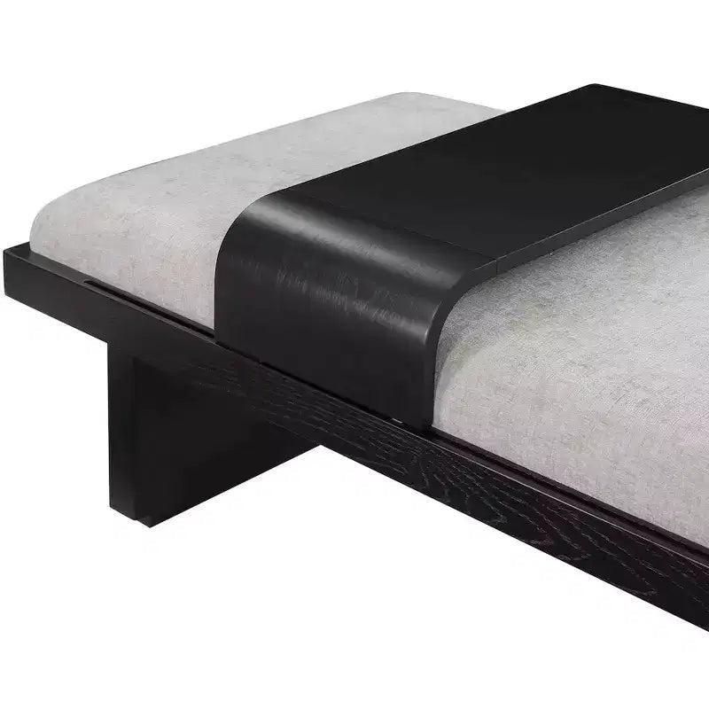 Meridian Furniture, Panca in tessuto ciniglia Arlington