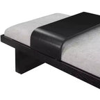 Meridian Furniture, Panca in tessuto ciniglia Arlington