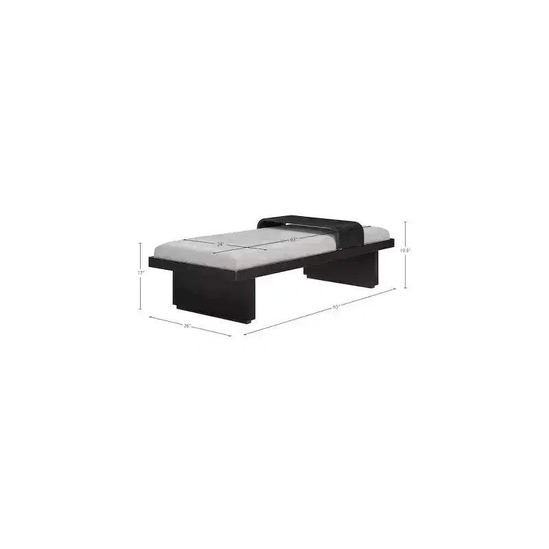 Meridian Furniture, Panca in tessuto ciniglia Arlington