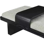 Meridian Furniture, Panca in tessuto ciniglia Arlington