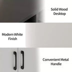 42,5 Madia credenza con ripiani regolabili, Mobile contenitore da cucina in legno, Tavolo buffet moderno per bar del caffè