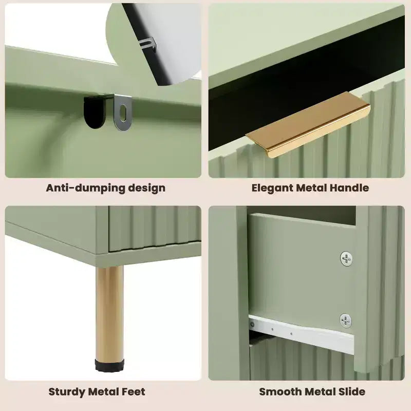 Cassettiera a 8 cassetti per camera da letto, comò moderno da 54 pollici con scanalature e cassetti profondi, organizer in legno per soggiorno, corridoio, camera dei bambini