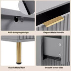 Cassettiera a 8 cassetti per camera da letto, comò moderno da 54 pollici con scanalature e cassetti profondi, organizer in legno per soggiorno, corridoio, camera dei bambini