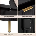 Cassettiera a 8 cassetti per camera da letto, comò moderno da 54 pollici con scanalature e cassetti profondi, organizer in legno per soggiorno, corridoio, camera dei bambini