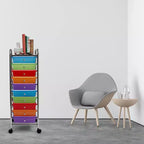 Carrello Portatutto Avvolgibile a 10 Cassetti, Organizzatore di Seville Classics