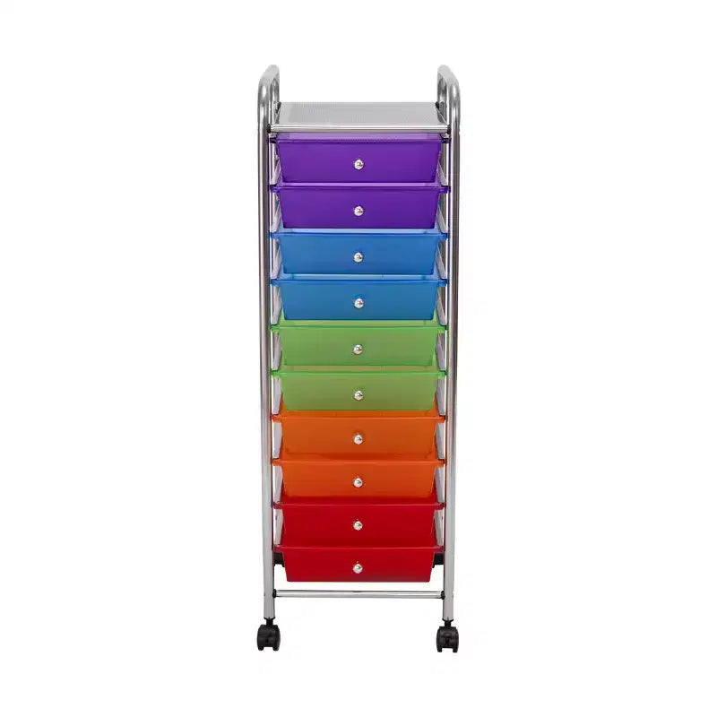 Carrello Portatutto Avvolgibile a 10 Cassetti, Organizzatore di Seville Classics