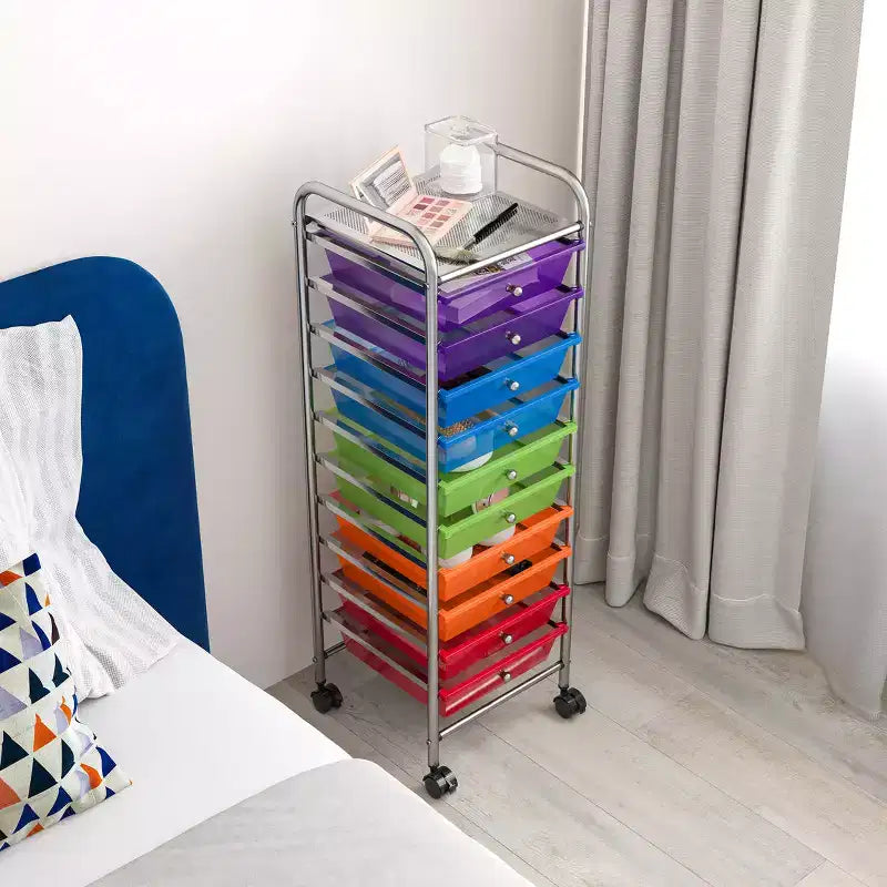 Carrello Portatutto Avvolgibile a 10 Cassetti, Organizzatore di Seville Classics