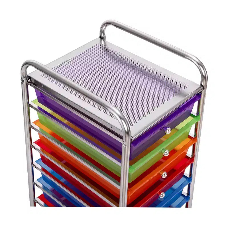 Carrello Portatutto Avvolgibile a 10 Cassetti, Organizzatore di Seville Classics