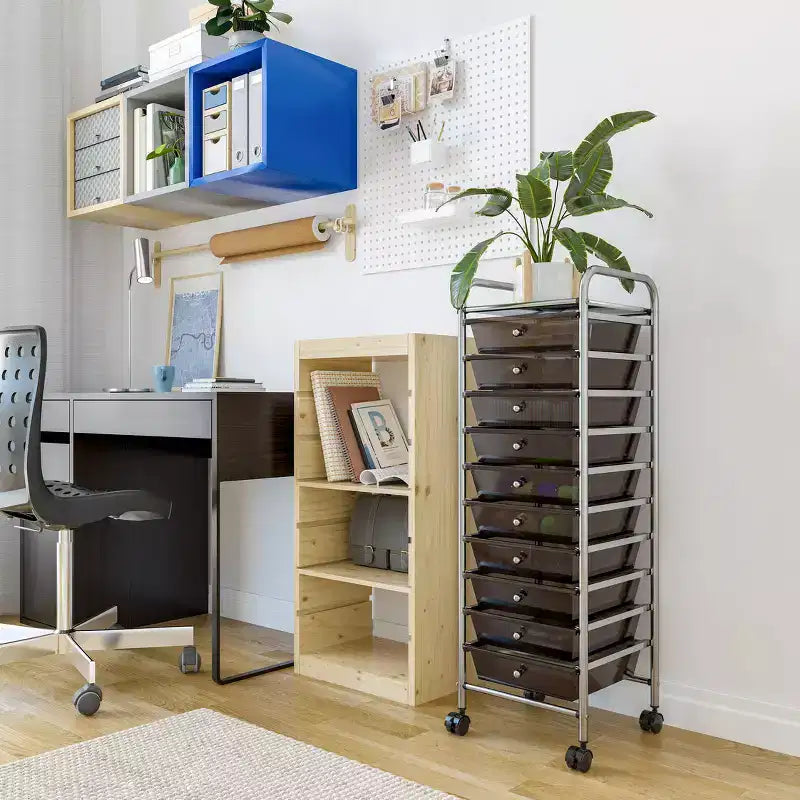 Carrello Portatutto Avvolgibile a 10 Cassetti, Organizzatore di Seville Classics