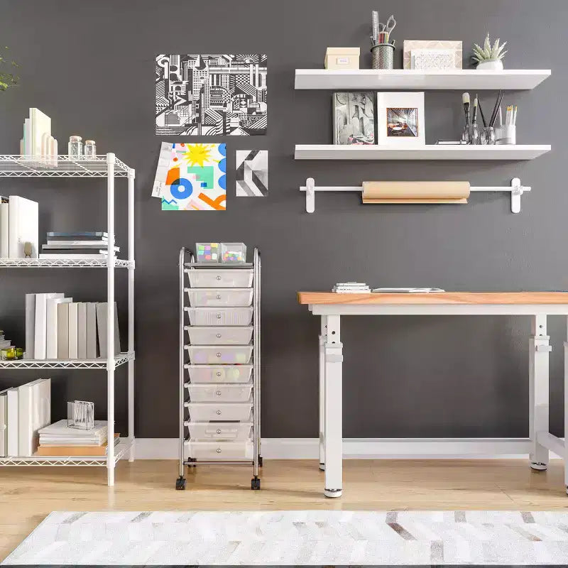 Carrello Portatutto Avvolgibile a 10 Cassetti, Organizzatore di Seville Classics