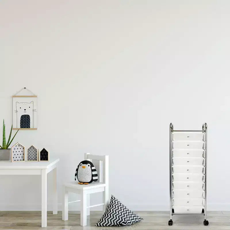 Carrello Portatutto Avvolgibile a 10 Cassetti, Organizzatore di Seville Classics