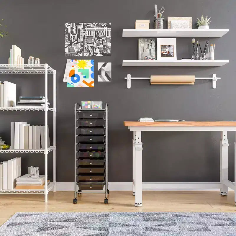 Carrello Portatutto Avvolgibile a 10 Cassetti, Organizzatore di Seville Classics