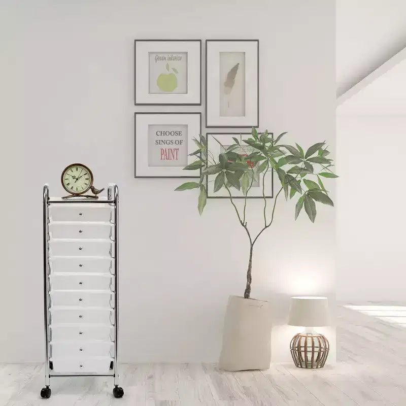 Carrello Portatutto Avvolgibile a 10 Cassetti, Organizzatore di Seville Classics